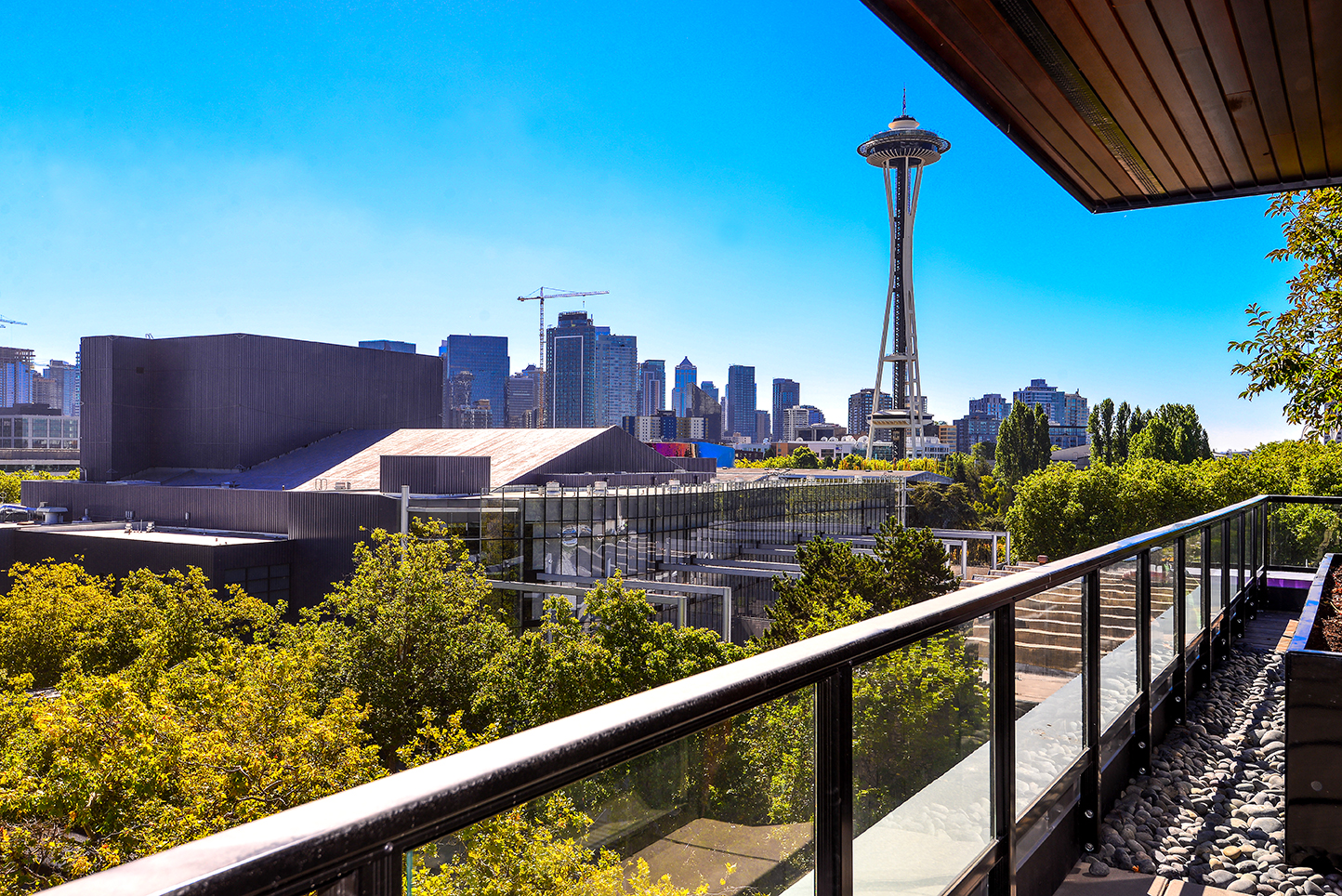 balcony view of Seattle Center